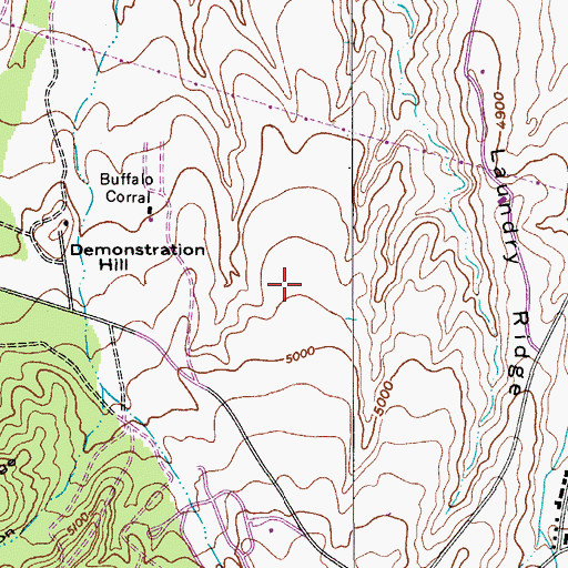 Topographic Map of Laundry Ridge, AZ