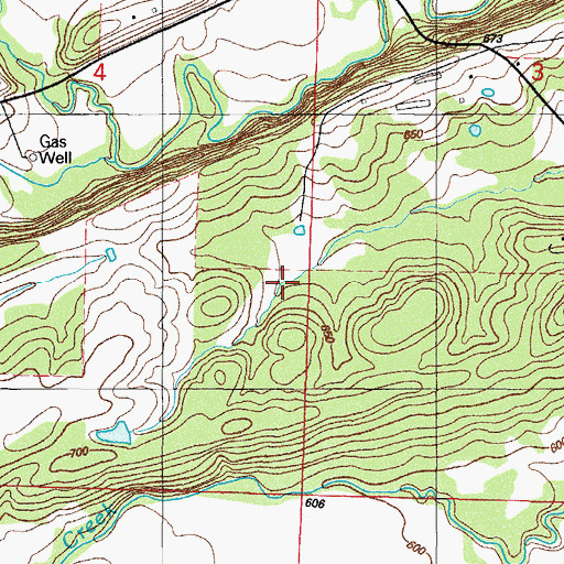 Topographic Map of Township of Lewis, AR