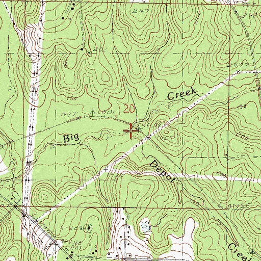 Topographic Map of Depot Creek, MS