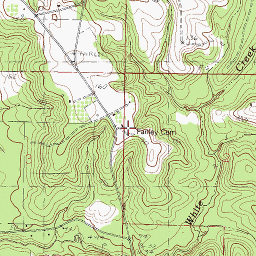 Topographic Map of Fairley Cemetery, MS