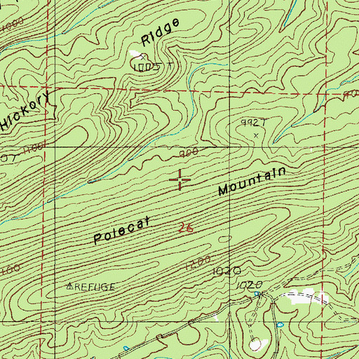 Topographic Map of Township of Little Texas, AR