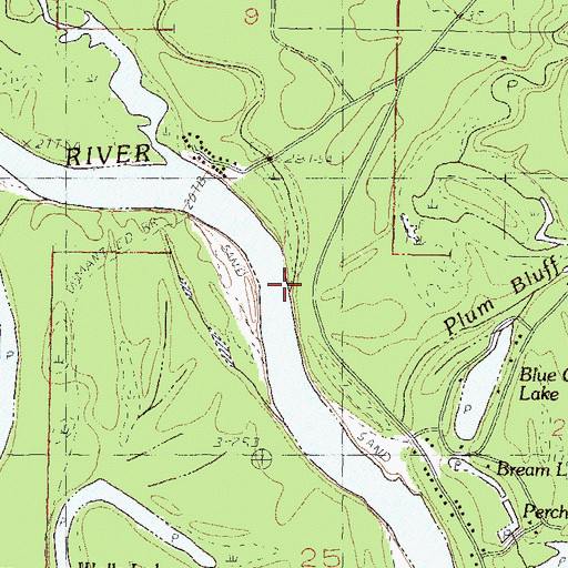 Topographic Map of Reed Flat Creek, MS