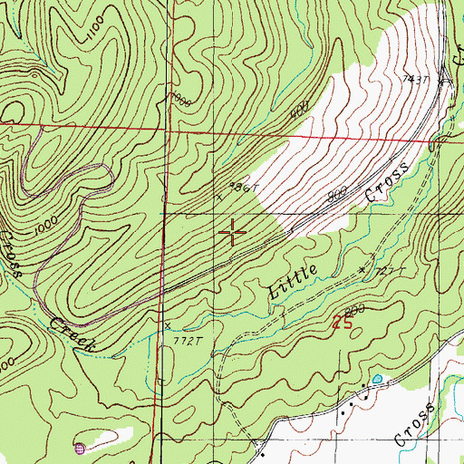 Topographic Map of Township of Oliver, AR