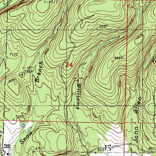 Topographic Map of Township of Parks, AR