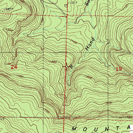 Topographic Map of Township of Tate, AR