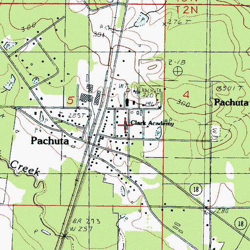 Topographic Map of Clark Academy, MS