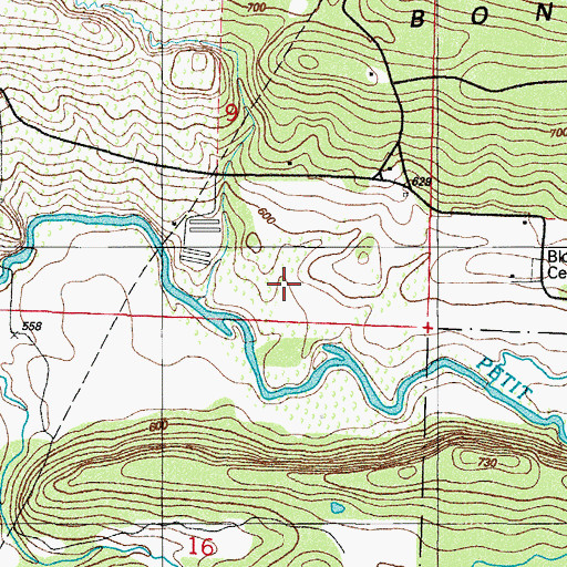 Topographic Map of Township of Tomlinson, AR