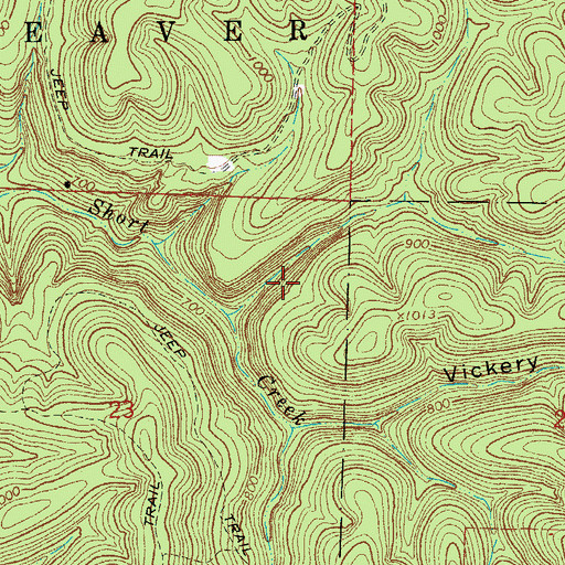 Topographic Map of Township of Beaver (historical), AR
