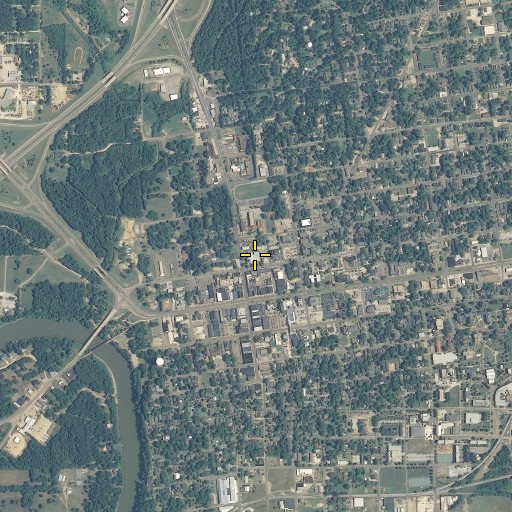 Aerial/Satellite Image of Lowndes County Courthouse, MS
