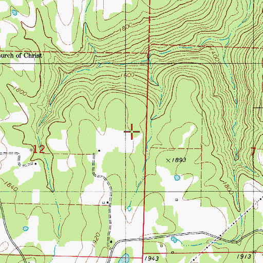 Topographic Map of Township of Mount Pleasant, AR