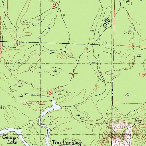 Topographic Map of Moody Lake, MS