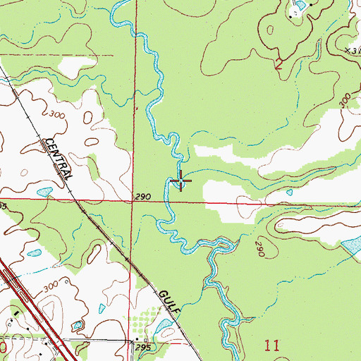 Topographic Map of Blakely Creek, MS