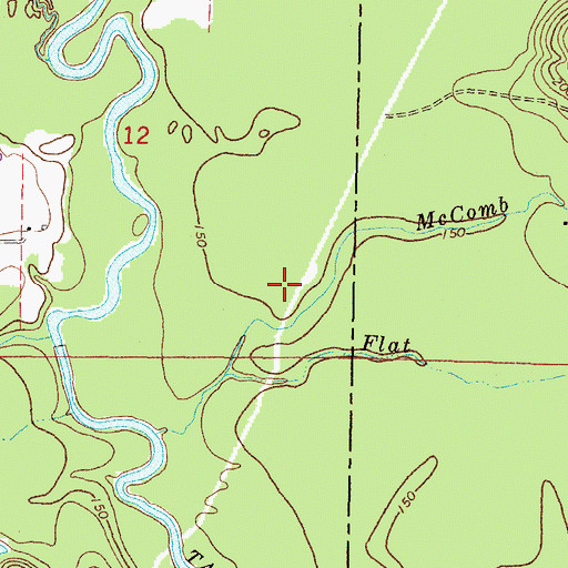 Topographic Map of McDonalds Mill (historical), MS