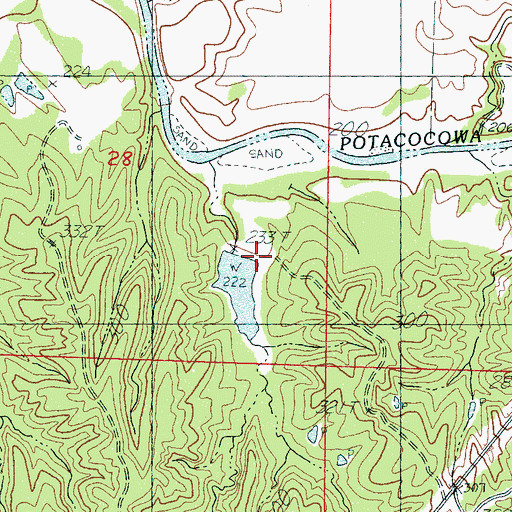 Topographic Map of Smiths Mill (historical), MS