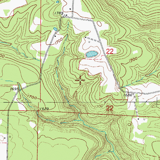 Topographic Map of Township of Shady Grove, AR