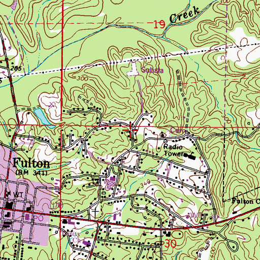 Topographic Map of Shiloh Christian Methodist Episcopal Church, MS