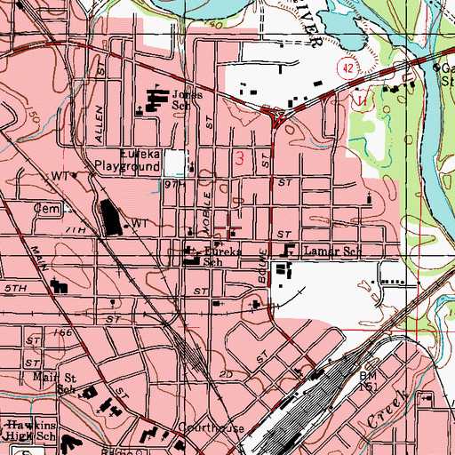 Topographic Map of Zion Chapel African Methodist Episcopal Church, MS