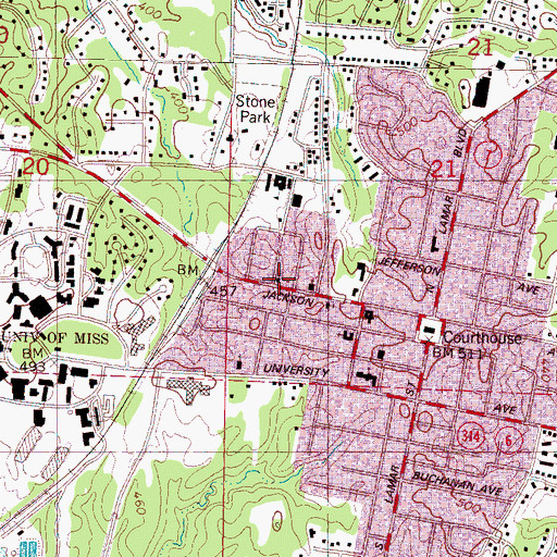 Topographic Map of Armistead Christian Methodist Episcopal Church, MS
