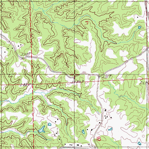Topographic Map of Edinburg High School, MS