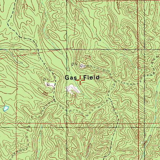 Topographic Map of Brownland Oil Field, MS