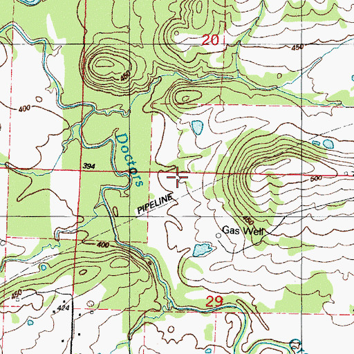 Topographic Map of Township of Beverly, AR