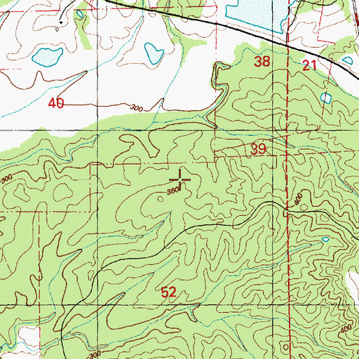 Topographic Map of Cadillac Oil Field, MS