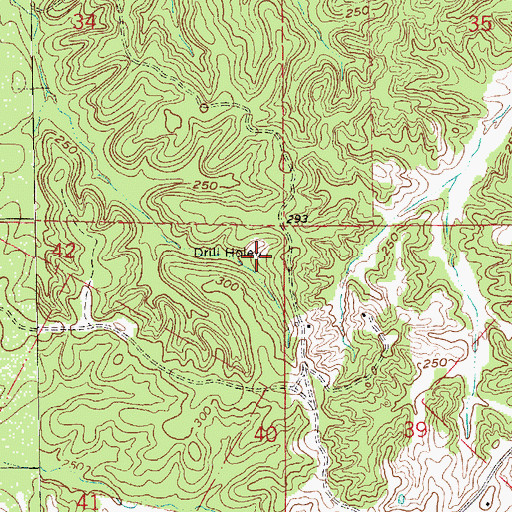 Topographic Map of Redlick Oil Field, MS