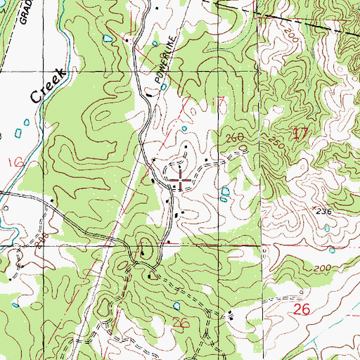 Topographic Map of Russum Oil Field, MS