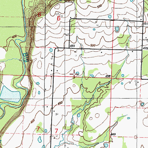 Topographic Map of Township of Bloomer, AR