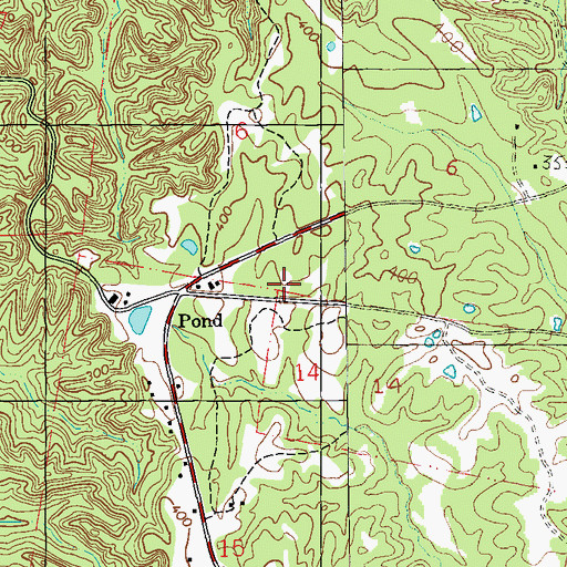 Topographic Map of Pond Oil Field, MS