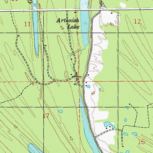 Topographic Map of Stamps Oil Field, MS
