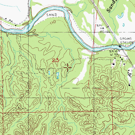 Topographic Map of Wilkinson Oil Field, MS