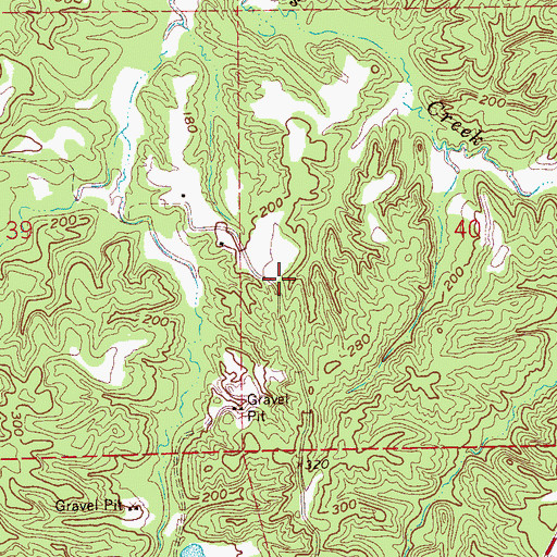 Topographic Map of Cooper School (historical), MS