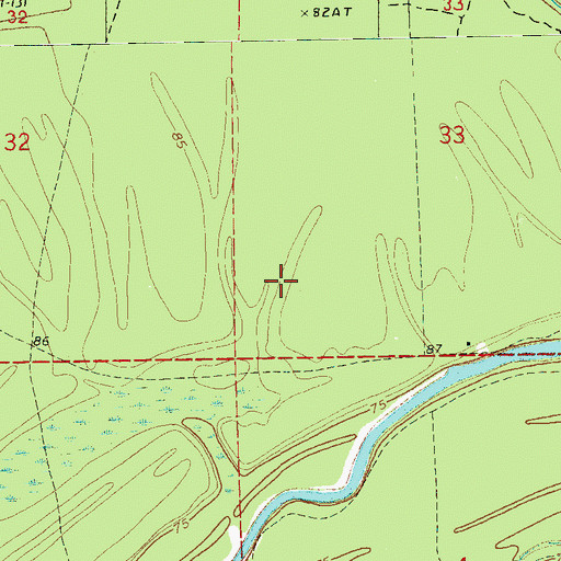 Topographic Map of Wallace Lake (historical), MS