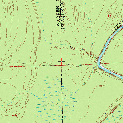 Topographic Map of Willow Bayou, MS