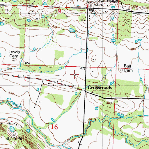 Topographic Map of Township of Dayton, AR