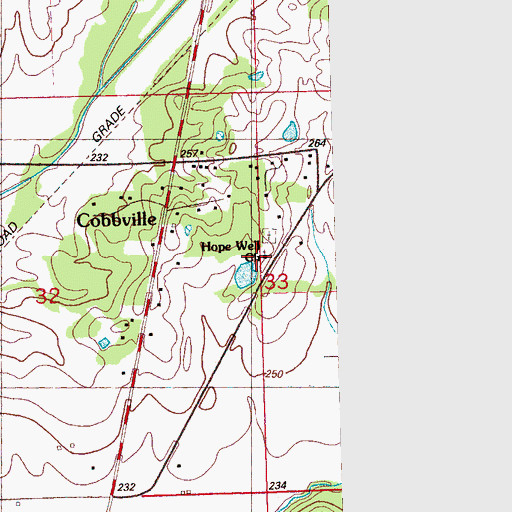 Topographic Map of Hope Well Church, MS