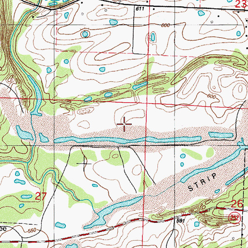 Topographic Map of Township of Diamond, AR