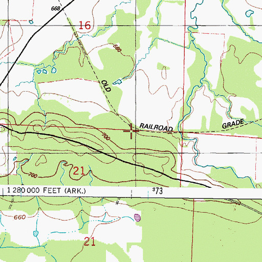 Topographic Map of Township of Hartford, AR