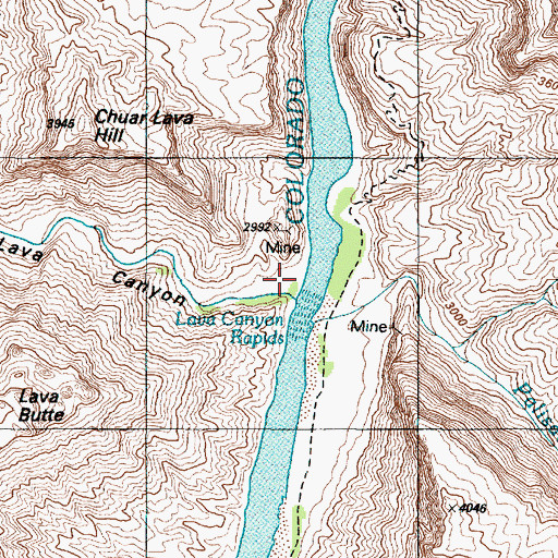 Topographic Map of Lava Canyon, AZ