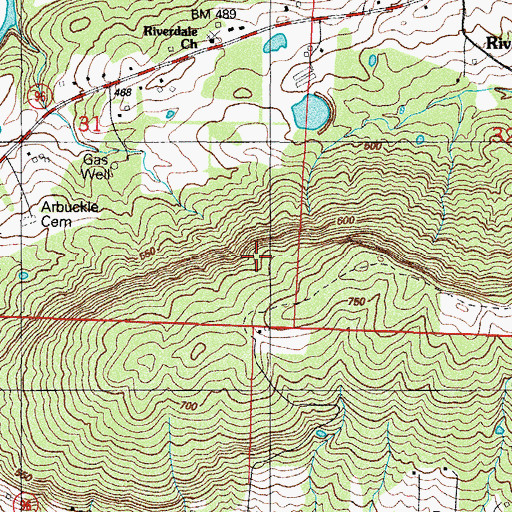 Topographic Map of Township of Island, AR