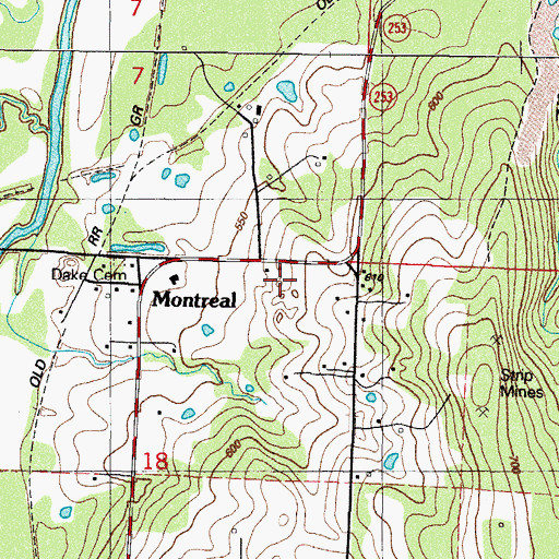 Topographic Map of Township of Jim Fork, AR
