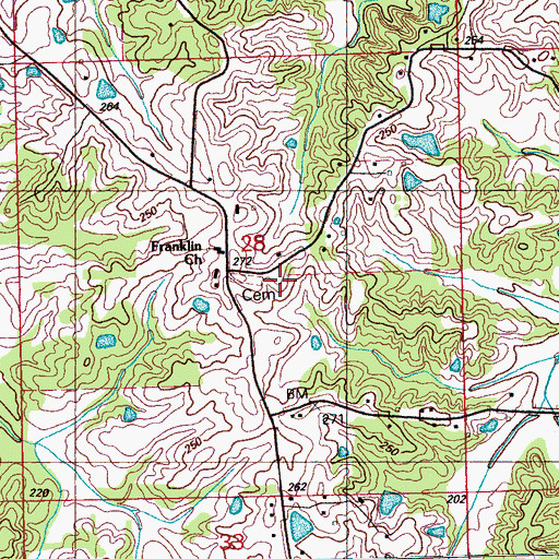 Topographic Map of Bethel Church (historical), MS