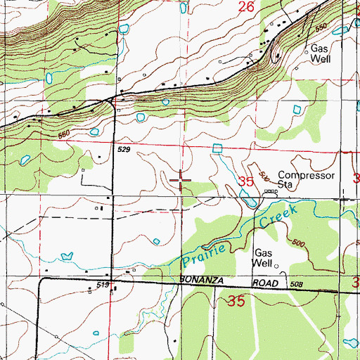 Topographic Map of Township of Marion, AR