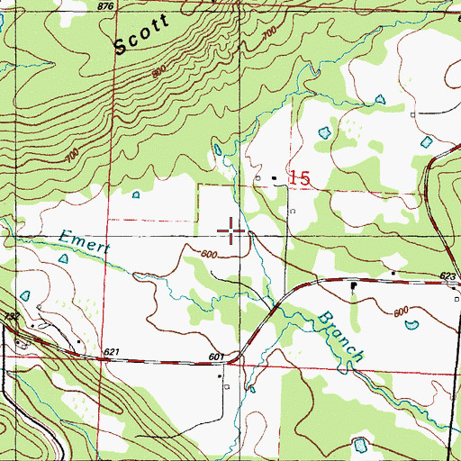 Topographic Map of Township of Mississippi, AR