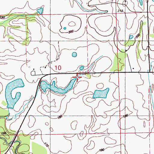 Topographic Map of Freens Chapel (historical), MS