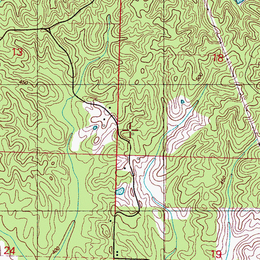 Topographic Map of Mount Bethel Church (historical), MS