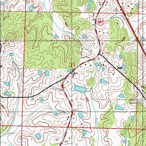 Topographic Map of Mount Horeb Church (historical), MS