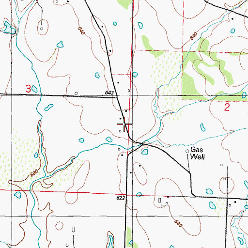 Topographic Map of Township of Prairie, AR