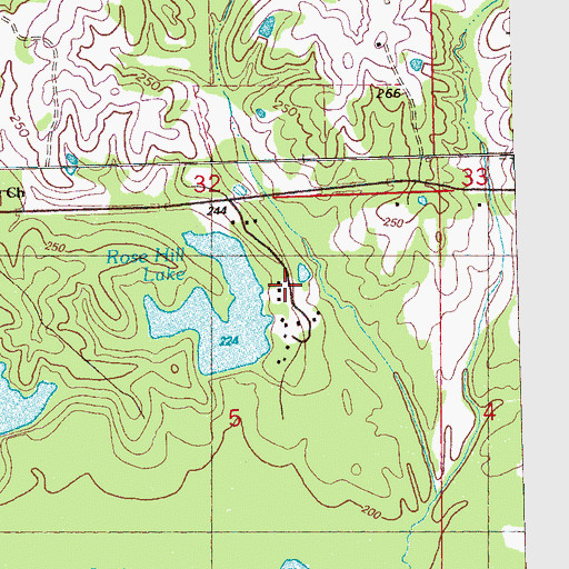 Topographic Map of Duncan M Gray Center, MS
